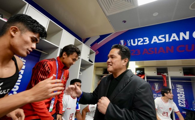 Timnas U-23 Catat Sejarah Lolos ke Semifinal Piala Asia, Erick Thohir : Allhamdulillah